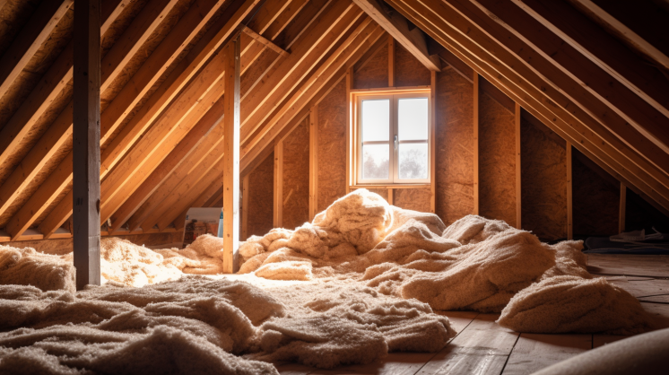 old attic insulation